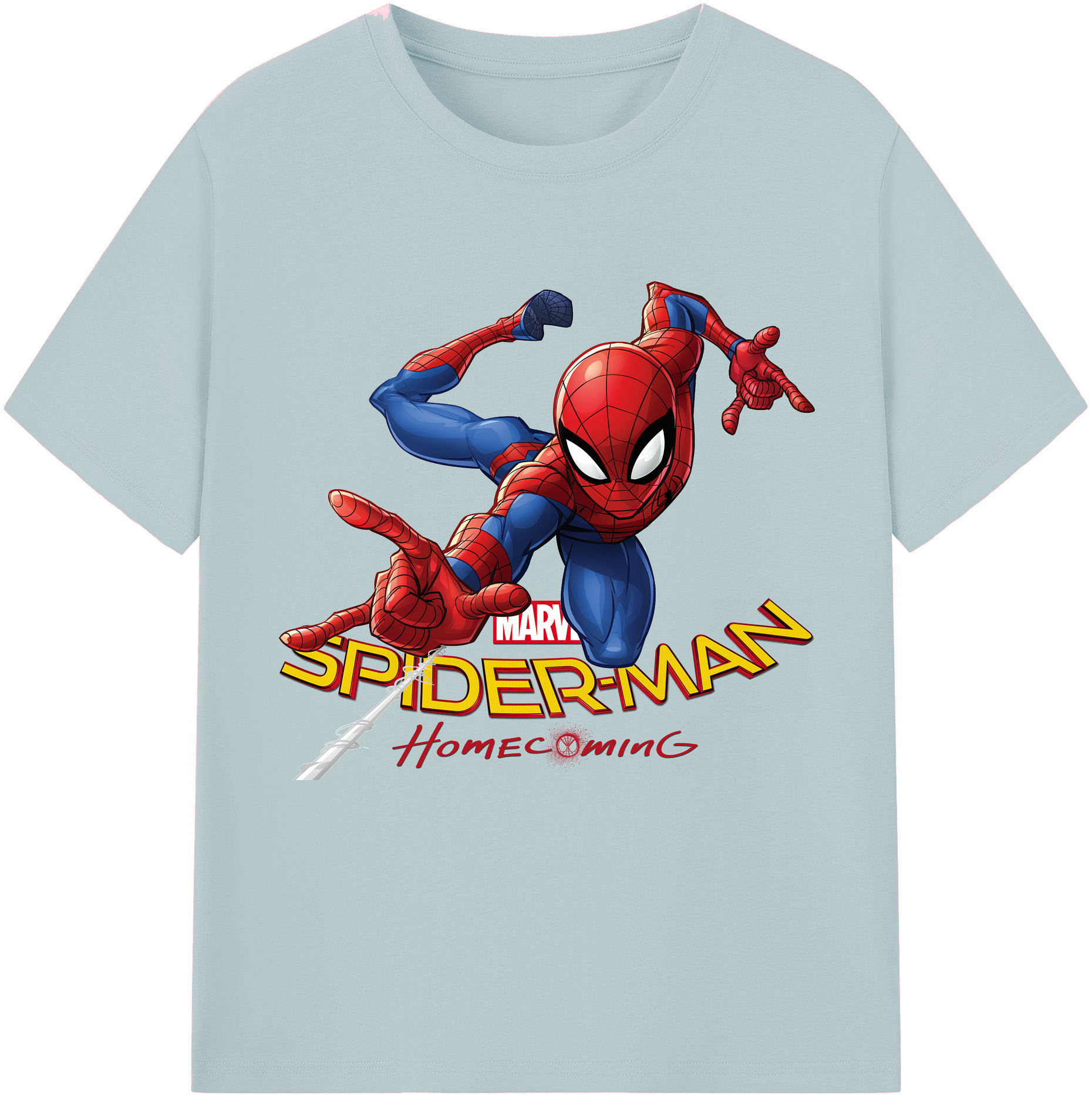 （画像用） Spider Man スパイダーマン 綿100％半袖Tシャツ（フロントプリント）